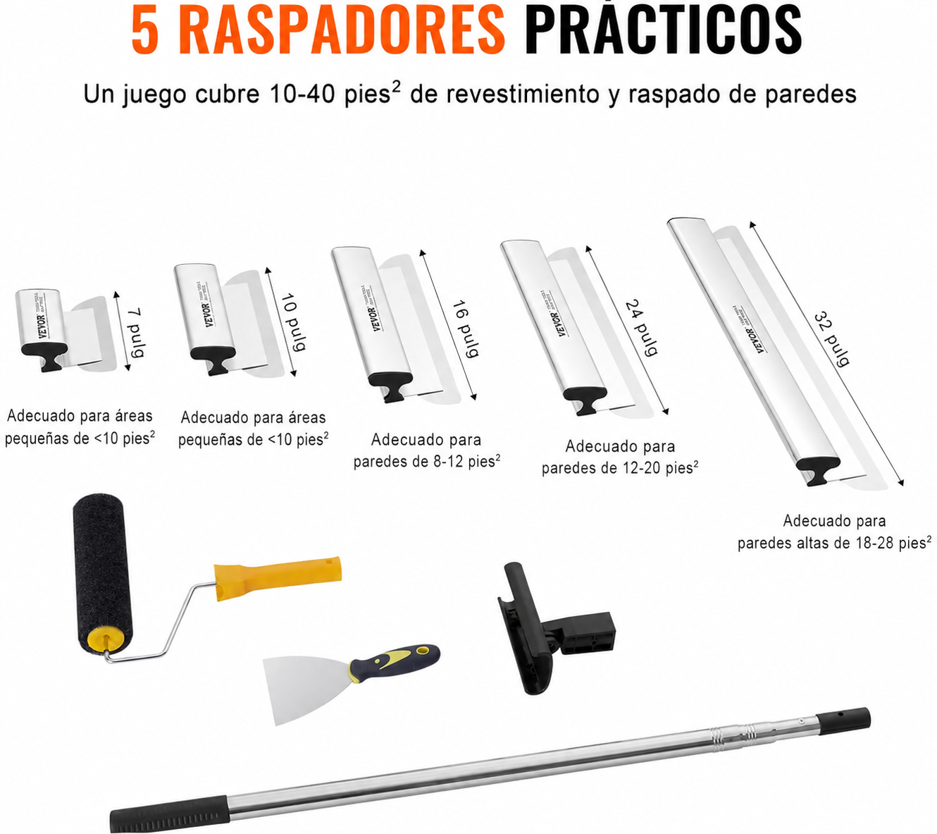 ✨Juego de cuchillas alisadoras VEVOR