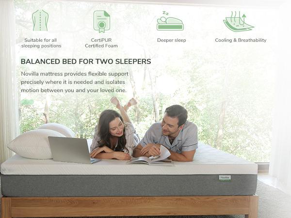 Cooling Gel Memory Foam Mattress&Fiberglass-Free - Medium Plush Feel with Motion Isolating, Bliss, King/Queen/Full/Twin, Egg Crate Design, 10/12 Inch ,Easy Maintenance Cooling Technology, queen size mattress,Back To SchoolBack To SchoolBack To School