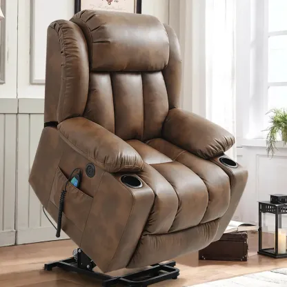 ✨Sillón reclinable elevador de lujo con función de calor y masaje