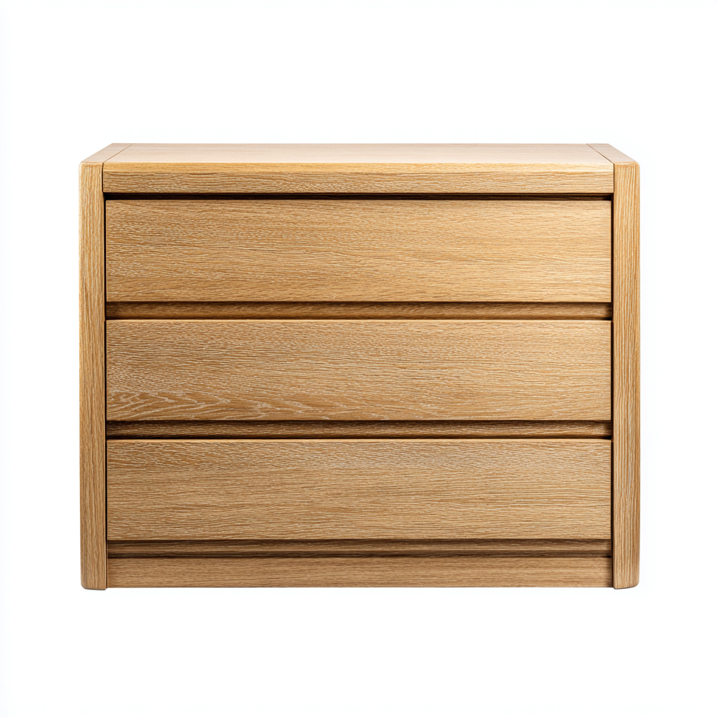 Cassettiera - Legno - 82x40x78 cm - Rovere naturale - Moderno essenziale-Javexdadecor