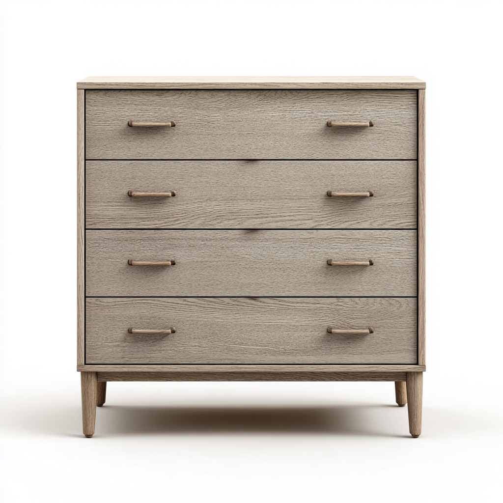 Cassettiera - Legno - 86x40x84 cm - Rovere chiaro - Nordico-Javexdadecor