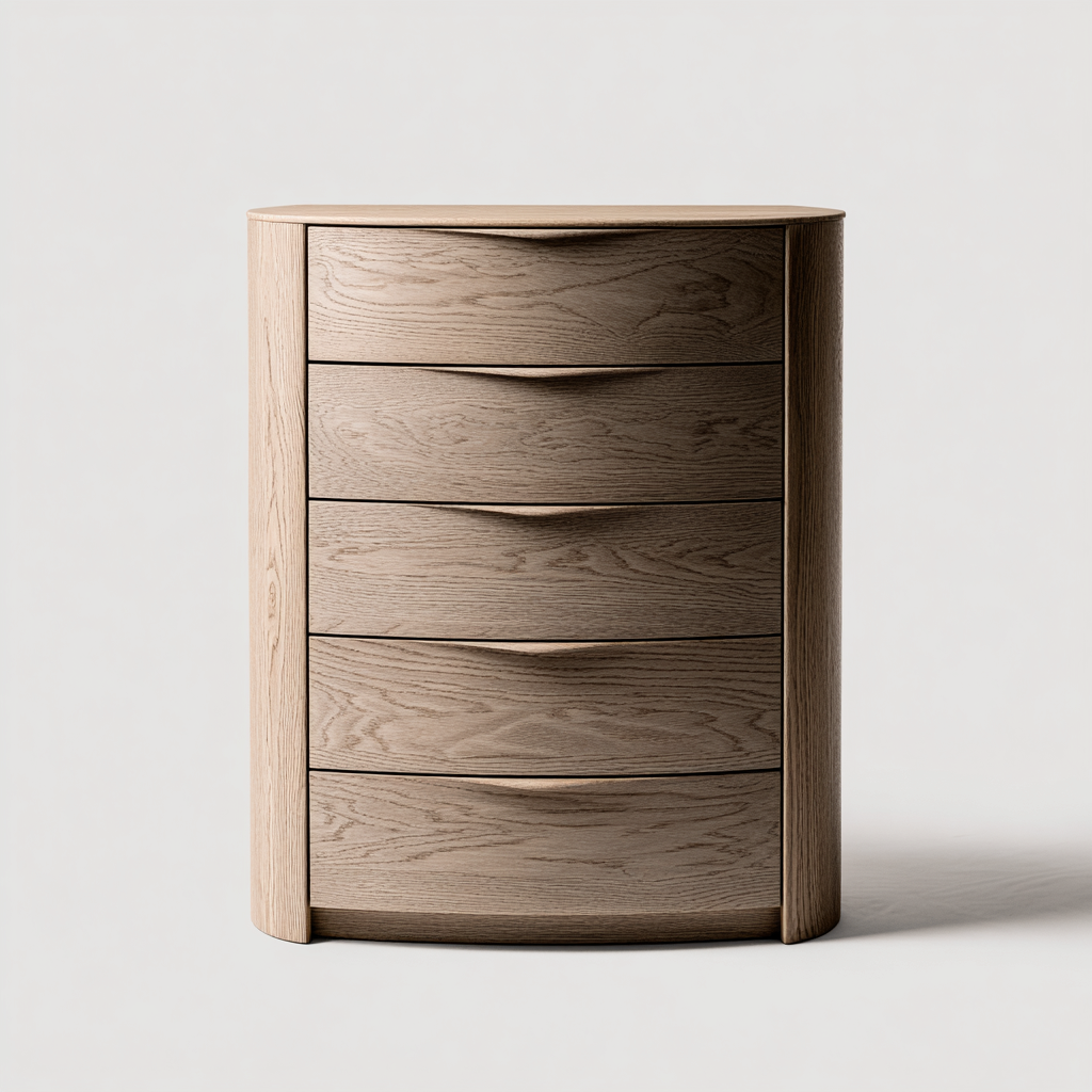 Cassettiera - Legno - 74x41x88 cm - Naturale - Contemporaneo-Javexdadecor
