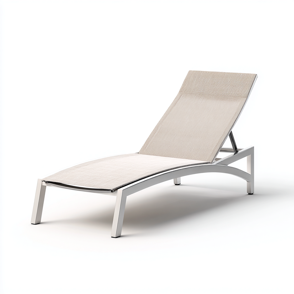 Lettino prendisole-alluminio-tessuto-198x69x84 cm-bianco-beige-stile moderno-Javexdadecor