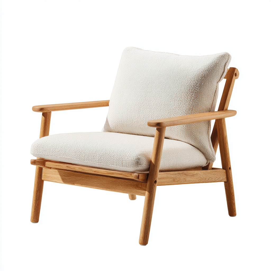 Poltrona da giardino - Tessuto-Legno - 88x78x77 cm - Beige-Marrone - Design naturale-Javexdadecor