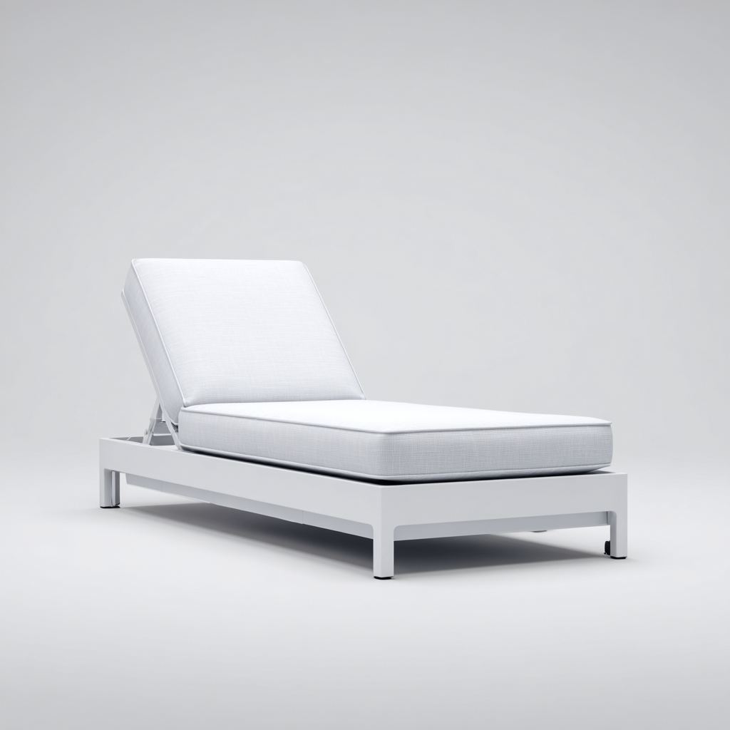 Lettino prendisole-alluminio-tessuto-199x71x78 cm-bianco-stile moderno-Javexdadecor