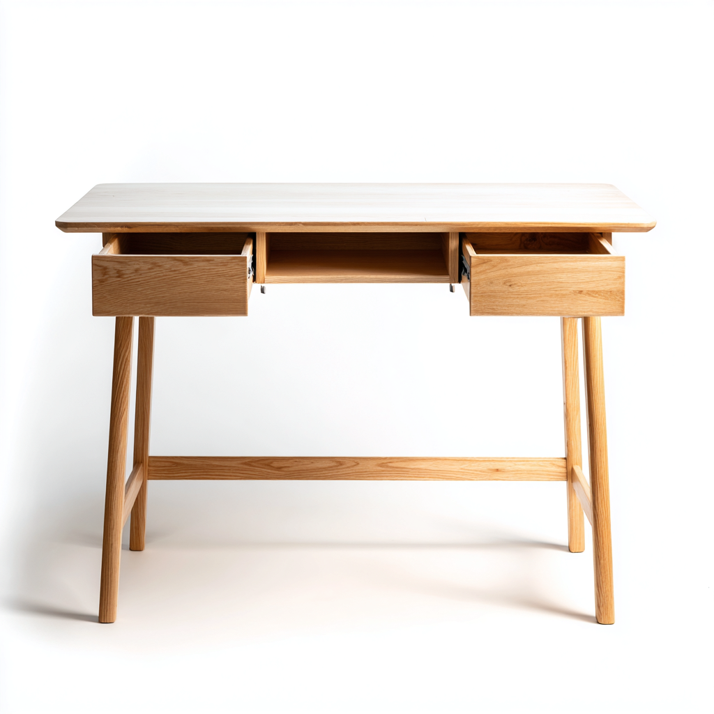 Scrivania-legno-116x52x78 cm-rovere-design nordico-Javexdadecor