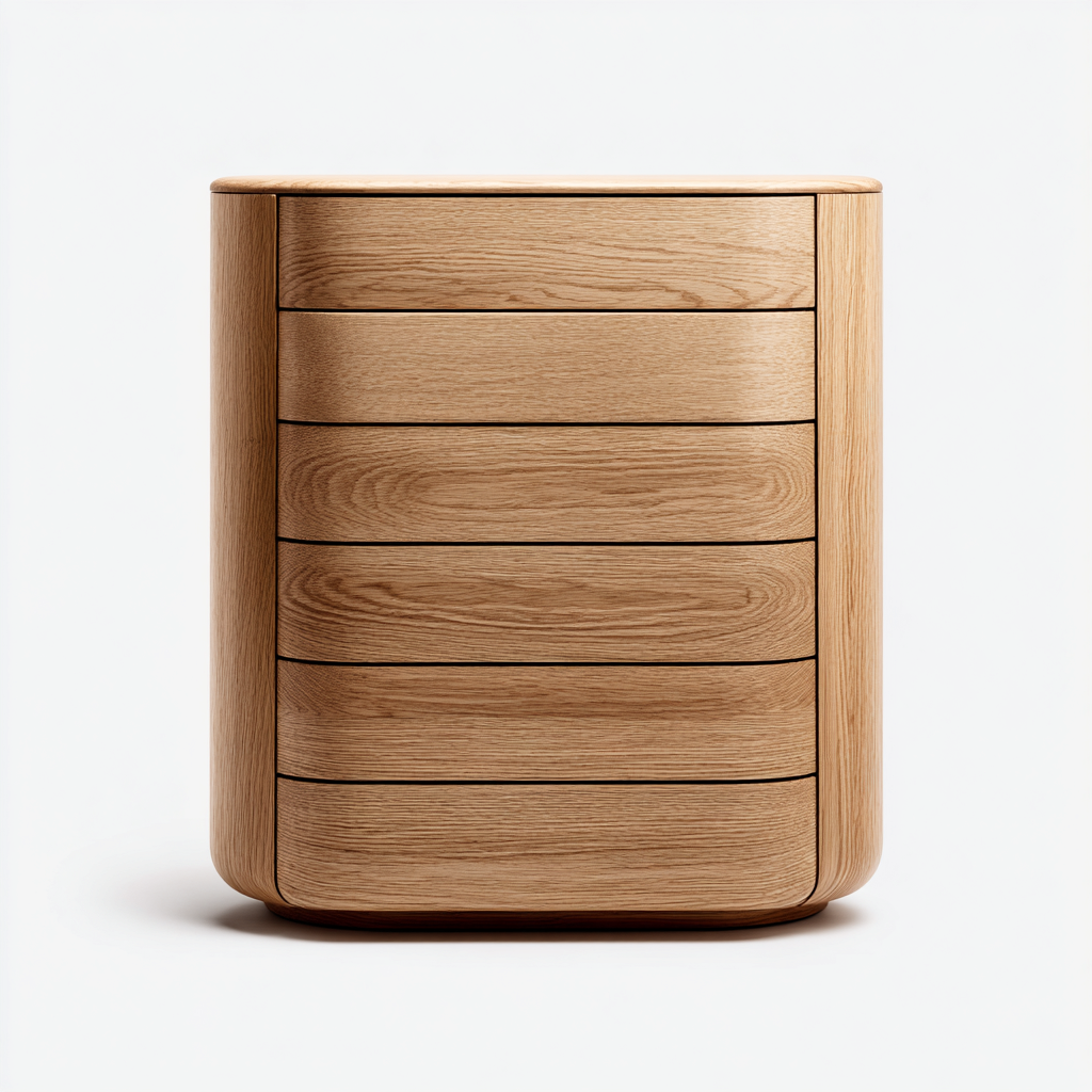 Cassettiera - Legno - 76x42x91 cm - Naturale - Contemporaneo-Javexdadecor