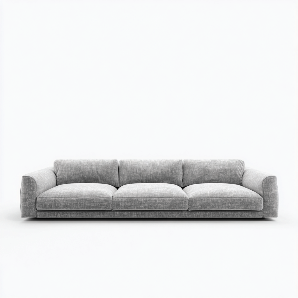 Divano a 3 posti - tessuto - 220x92x72 cm - grigio chiaro - moderno-Javexdadecor