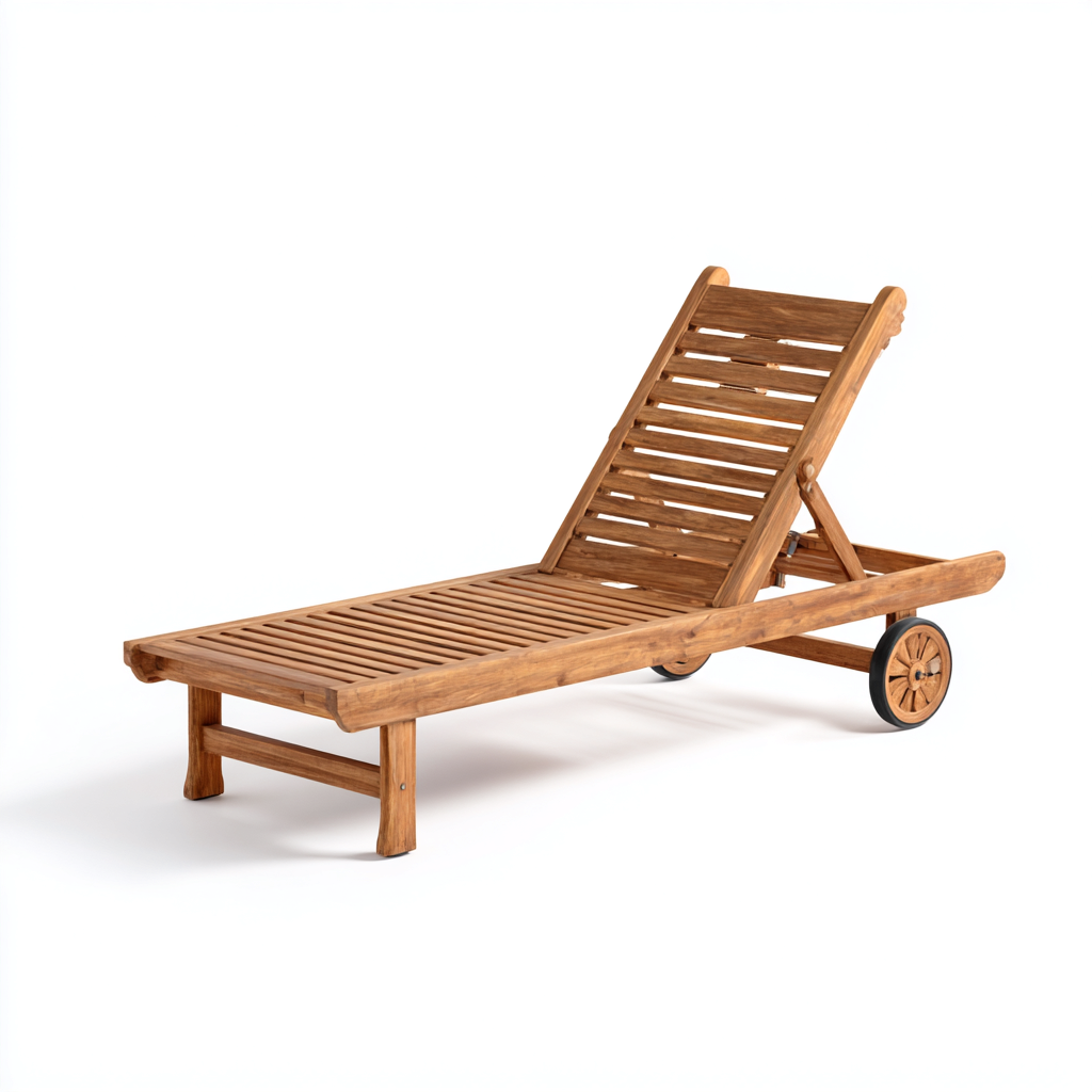 Lettino prendisole-legno-214x74x91 cm-marrone-stile naturale-Javexdadecor