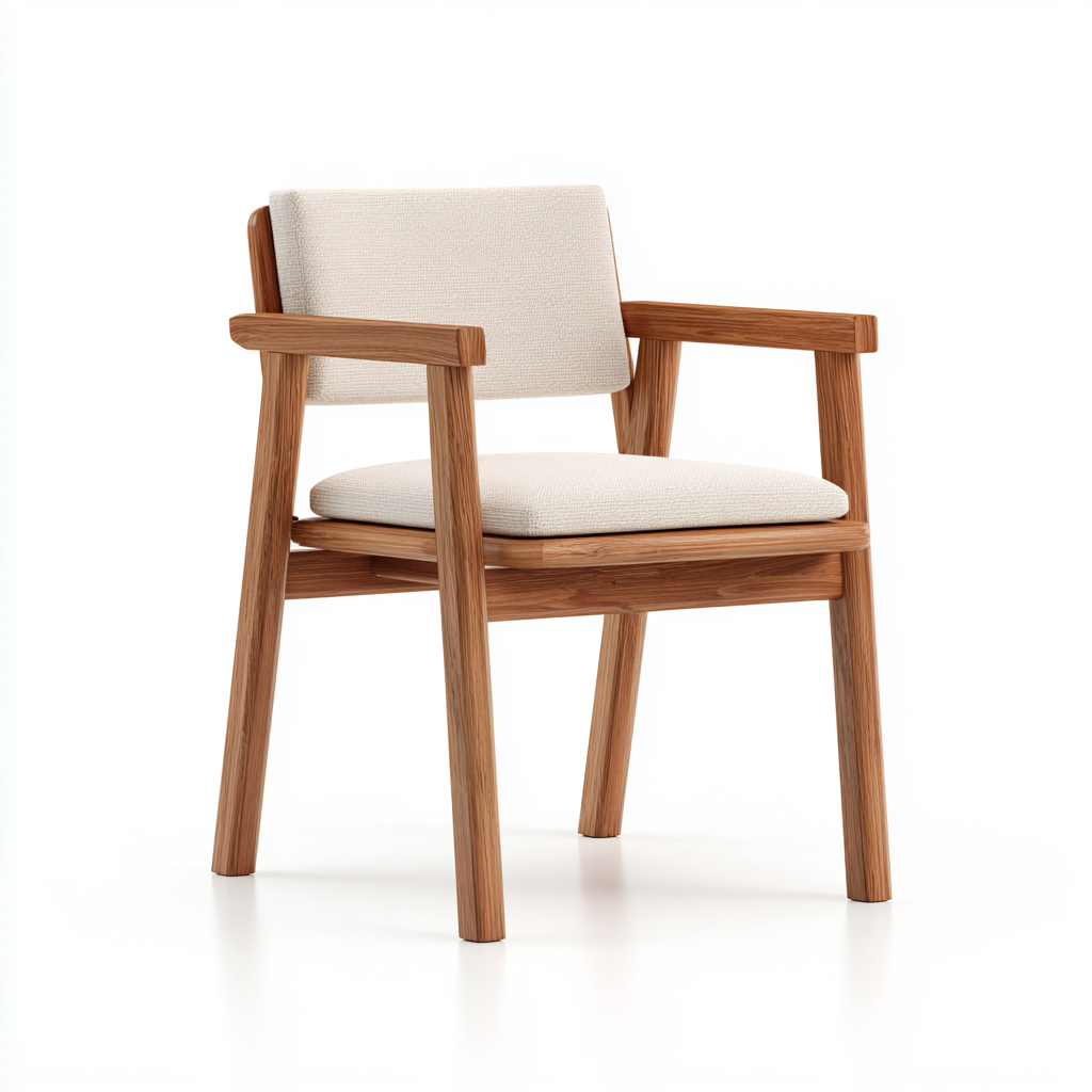 Poltrona da giardino - Tessuto-Legno - 78x72x82 cm - Beige-Marrone - Design moderno-Javexdadecor