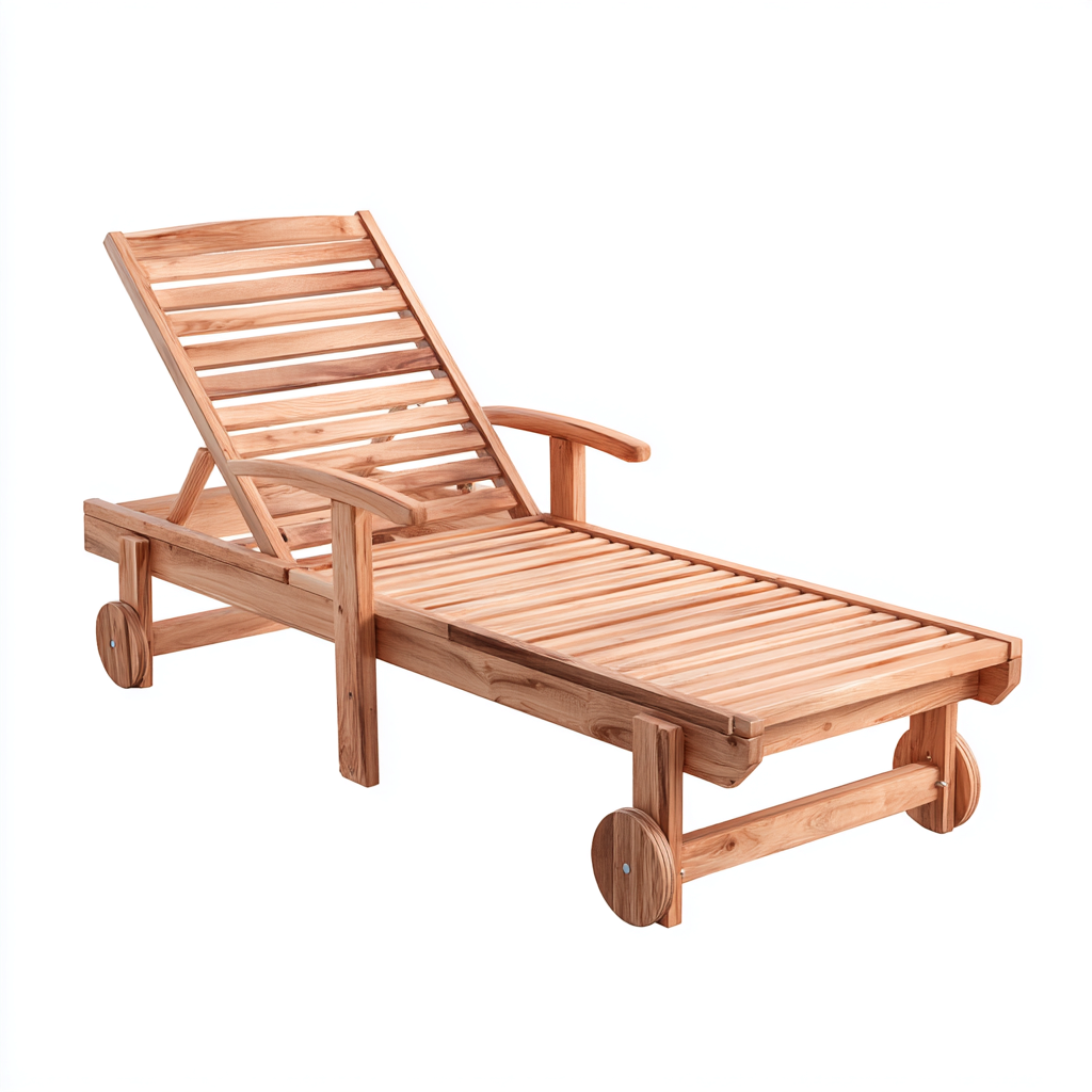 Lettino prendisole-legno-210x75x94 cm-marrone-stile naturale-Javexdadecor