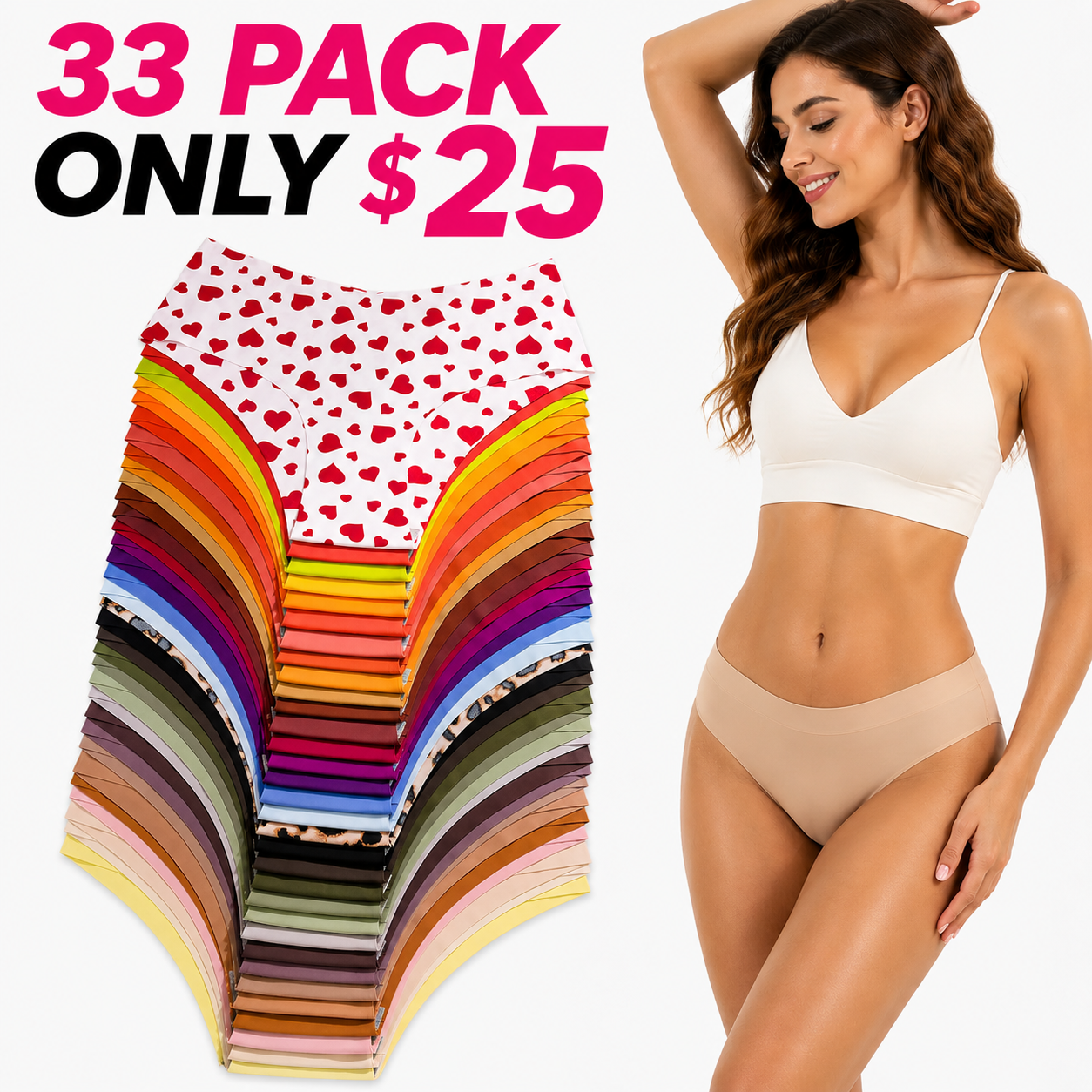 ✨ Women’s Seamless Briefs, Soft Breathable Stretch Panties