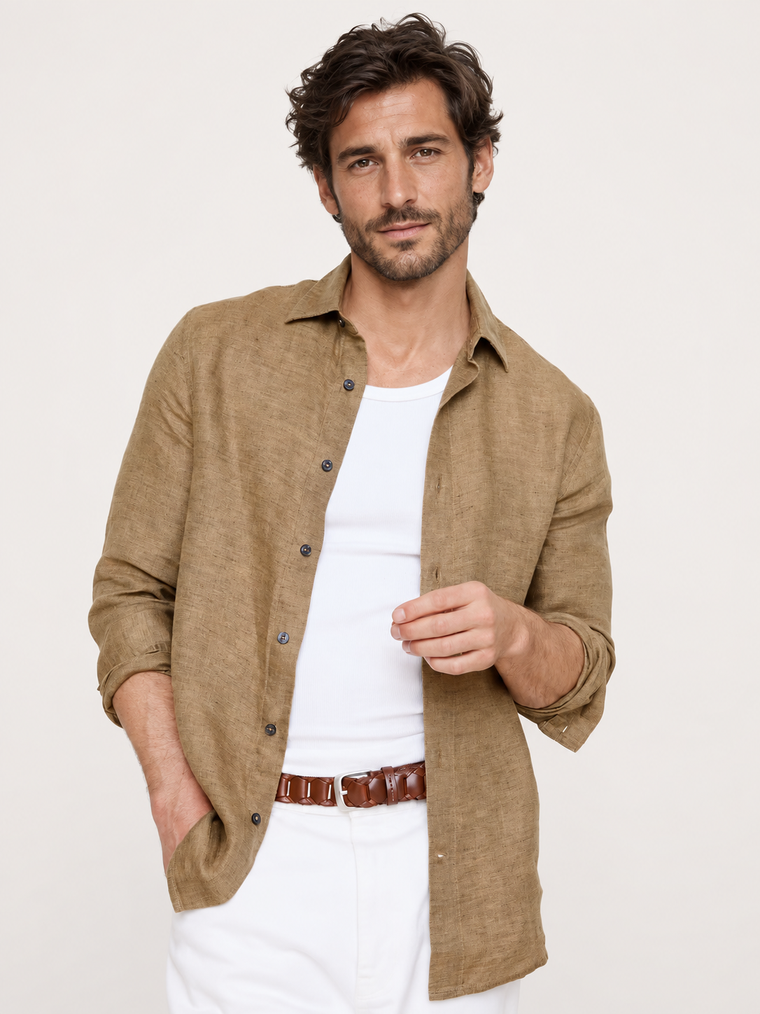 🔥Limited-Time Deal: 16-Pack Men’s Slim-Fit Linen Shirts – Only $32