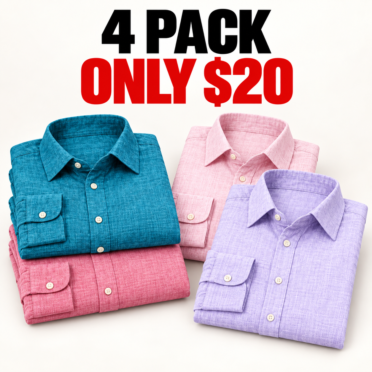 🔥Limited-Time Deal: 16-Pack Men’s Slim-Fit Linen Shirts – Only $32