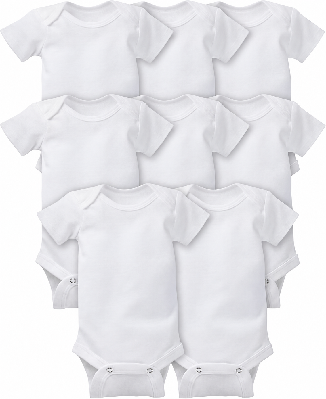 Unisex Baby 8-Pack Short-Sleeve Bodysuits – Soft Everyday Essentials