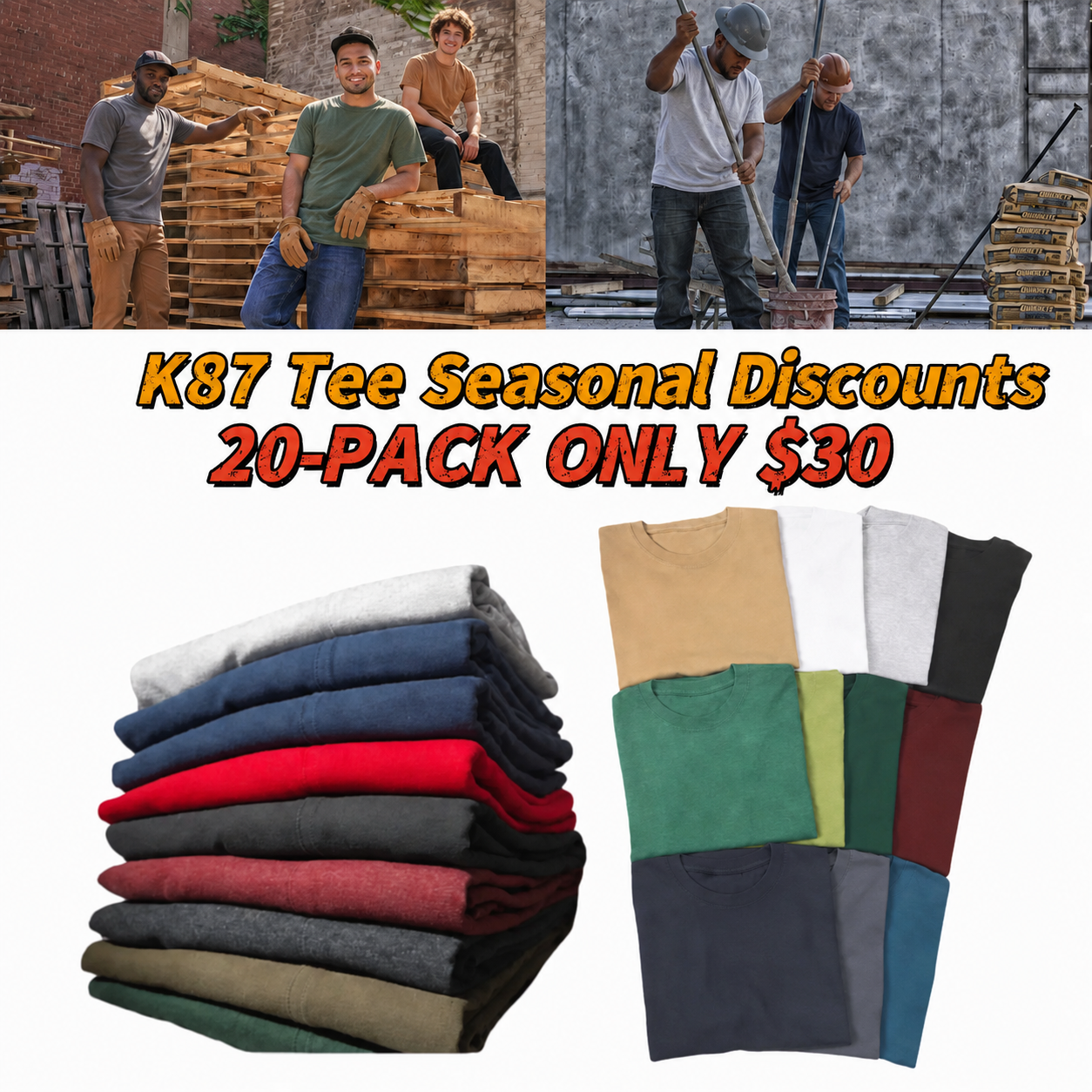 Men's K87 Workwear Loose Fit Heavyweight Short-Sleeve Pocket T-Shirt (Also Available in Big & Tall)
