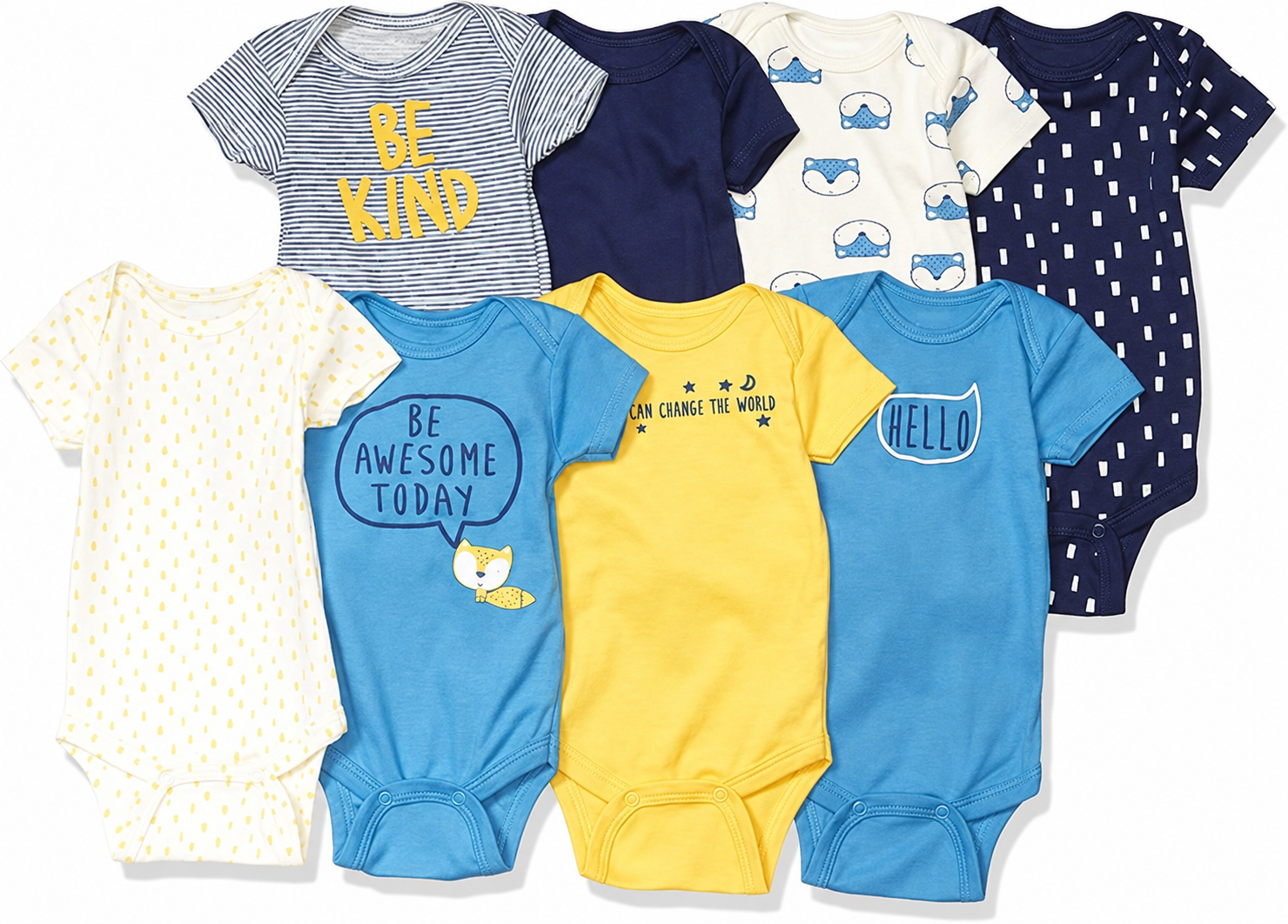 Unisex Baby 8-Pack Short-Sleeve Bodysuits – Soft Everyday Essentials