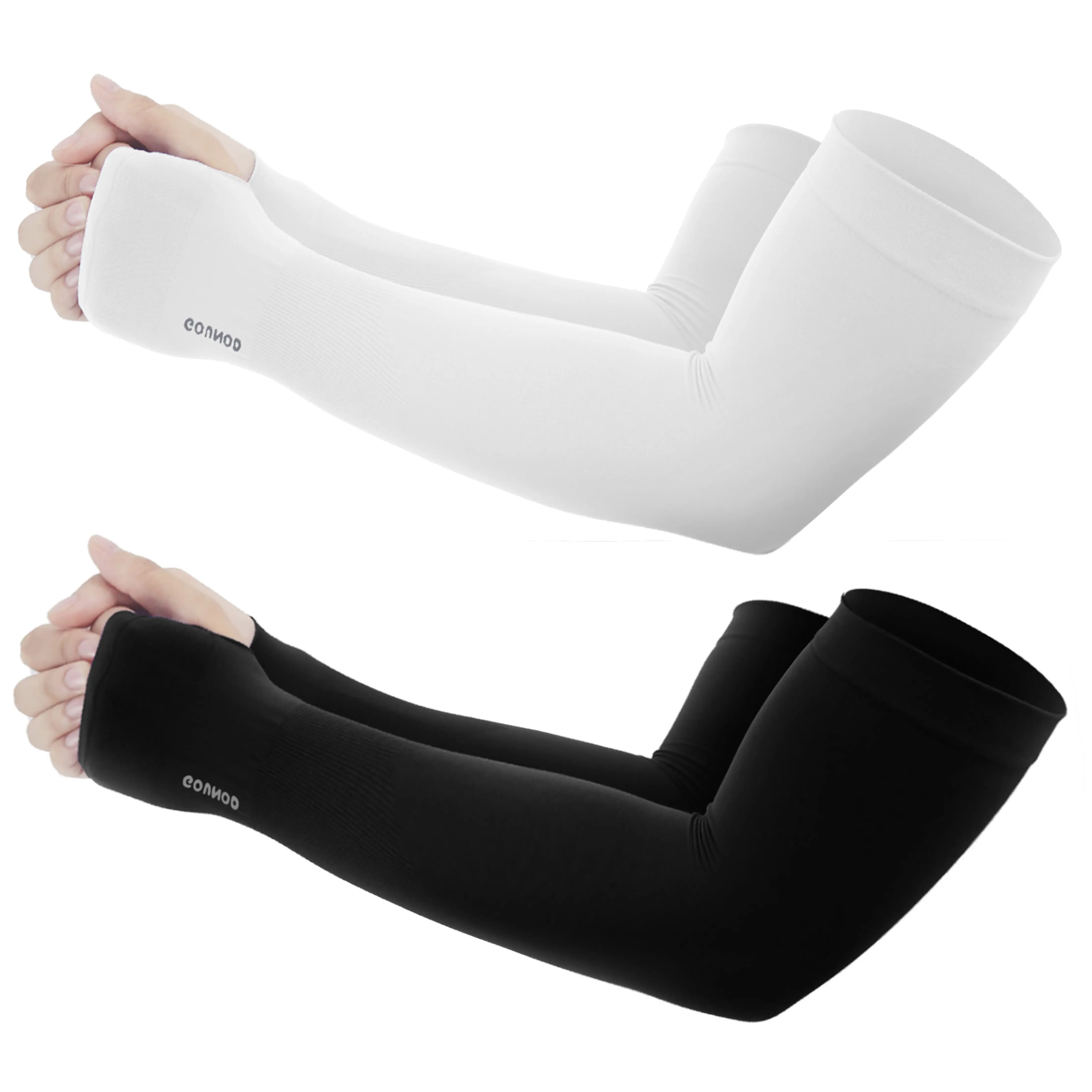 Compression Arm Sleeves for Men Women, UPF50+ Cooling Sun Protection, Quick‑Dry With Thumb & Watch Hole, Sports Support for Outdoor Casual
