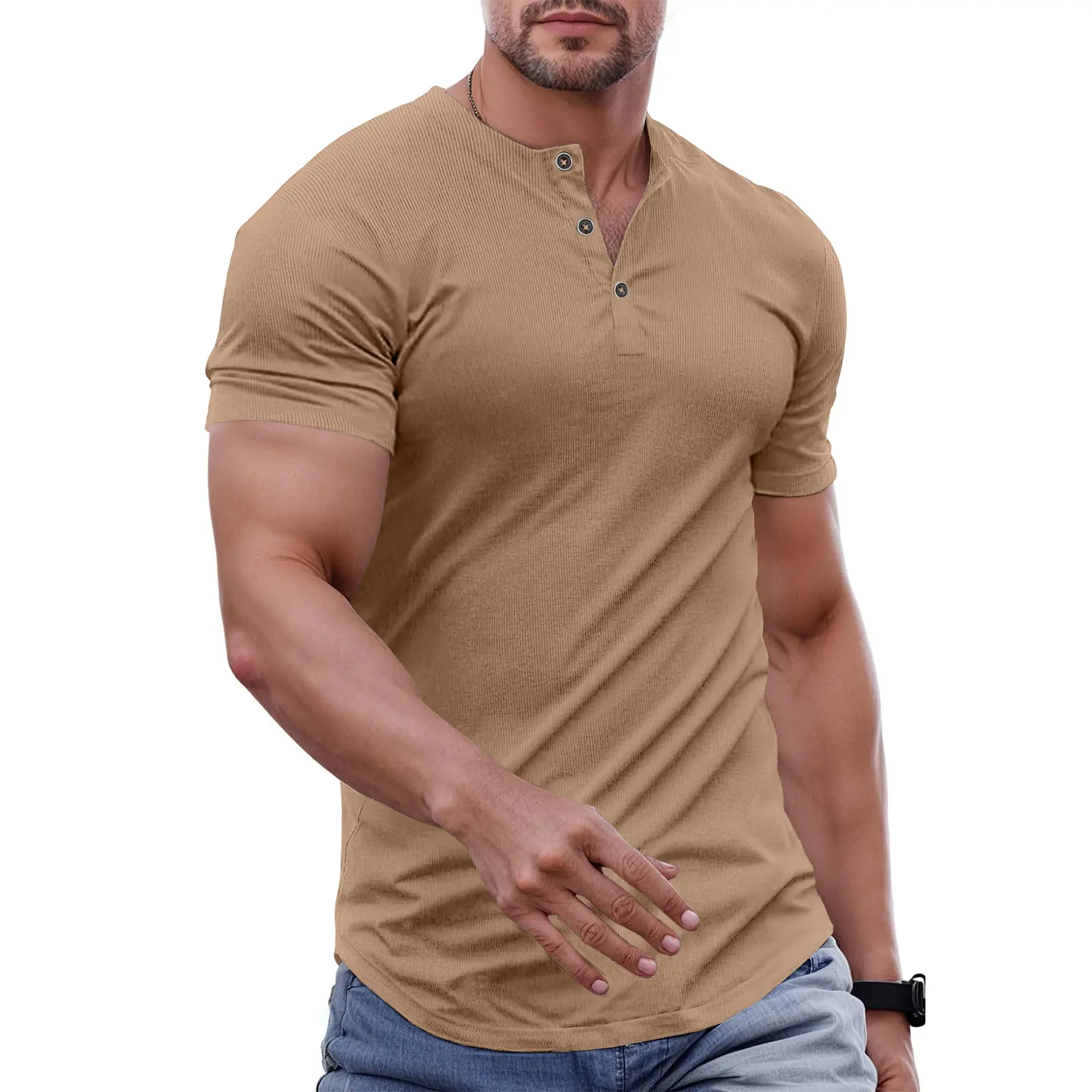 🔥 20 Pack Only $30 Men’s Casual Henley T Shirts, Slim Fit Athletic Tops