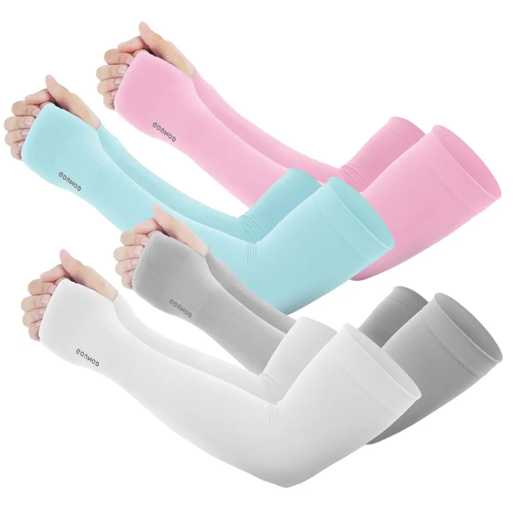 Compression Arm Sleeves for Men Women, UPF50+ Cooling Sun Protection, Quick‑Dry With Thumb & Watch Hole, Sports Support for Outdoor Casual