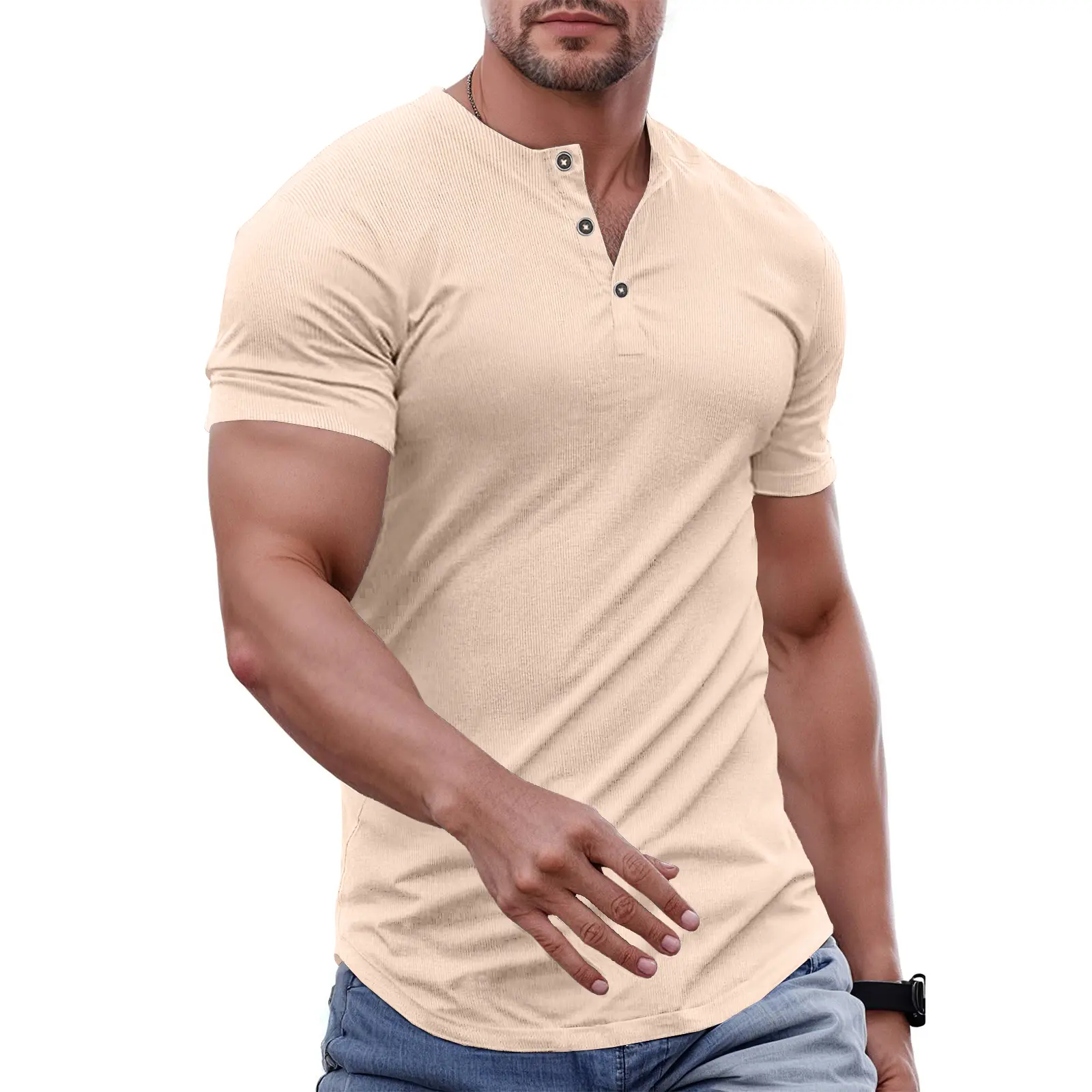 🔥 20 Pack Only $30 Men’s Casual Henley T Shirts, Slim Fit Athletic Tops