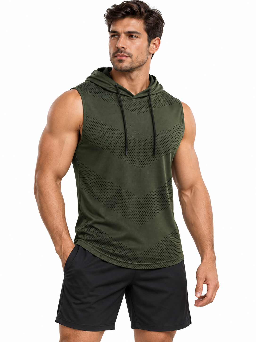 8-Pack Men’s Dry-Fit Mesh Sleeveless Hooded Athletic Shirts – Limited-Time Offer, Only $25