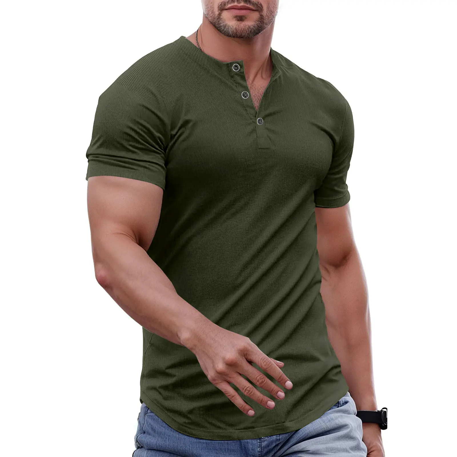 🔥 20 Pack Only $30 Men’s Casual Henley T Shirts, Slim Fit Athletic Tops