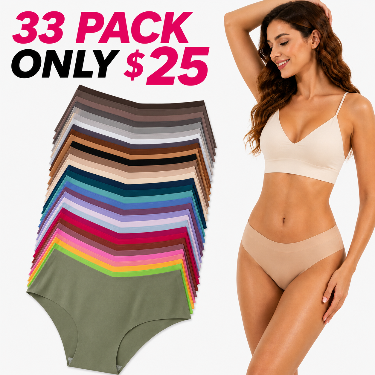 ✨ Women’s Seamless Briefs, Soft Breathable Stretch Panties