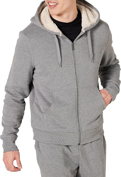 🔥Seasonal Sale – Men’s Sherpa-Lined Full-Zip Fleece Hoodies, 8-Pack Only $32