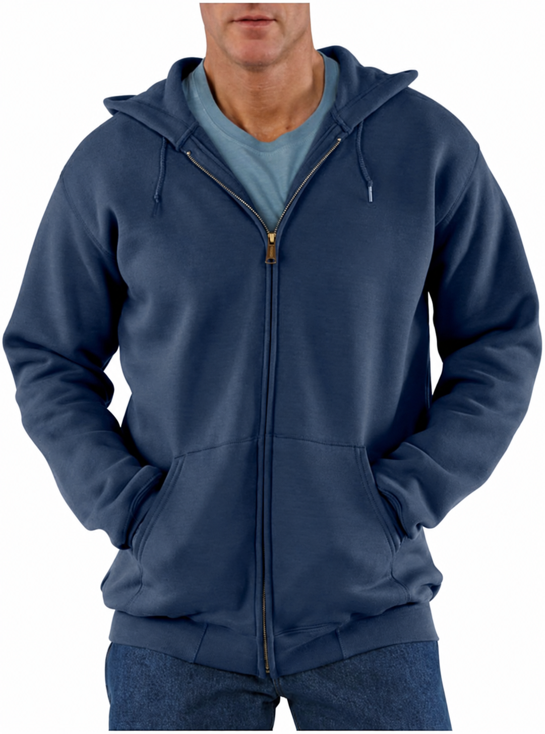Limited-Time Sale: Men’s Heavyweight Full-Zip Hooded Sweatshirt – Durable Outside, Soft & Warm Inside