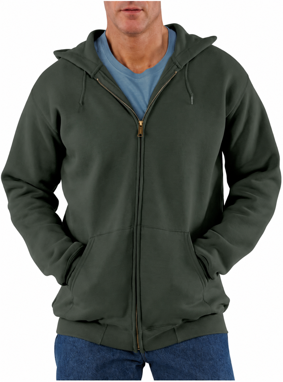 Limited-Time Sale: Men’s Heavyweight Full-Zip Hooded Sweatshirt – Durable Outside, Soft & Warm Inside