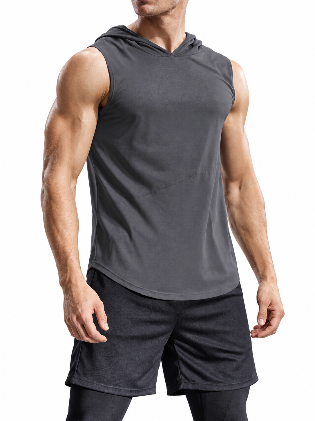 8-Pack Men’s Dry-Fit Mesh Sleeveless Hooded Athletic Shirts – Limited-Time Offer, Only $25
