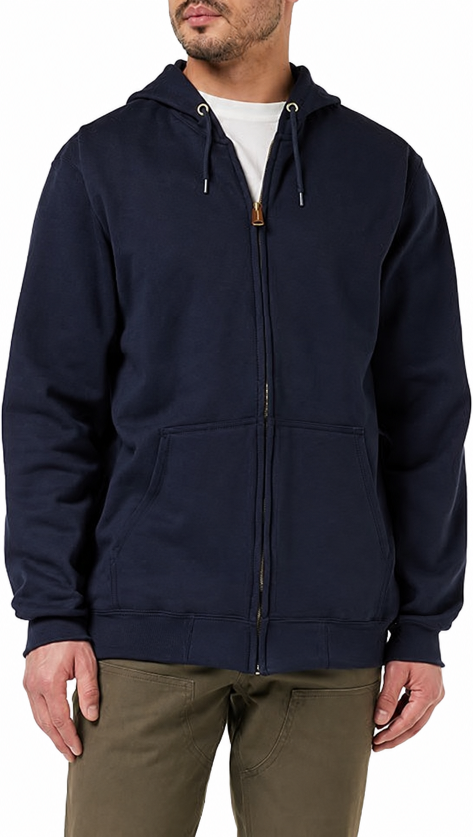 Limited-Time Sale: Men’s Heavyweight Full-Zip Hooded Sweatshirt – Durable Outside, Soft & Warm Inside