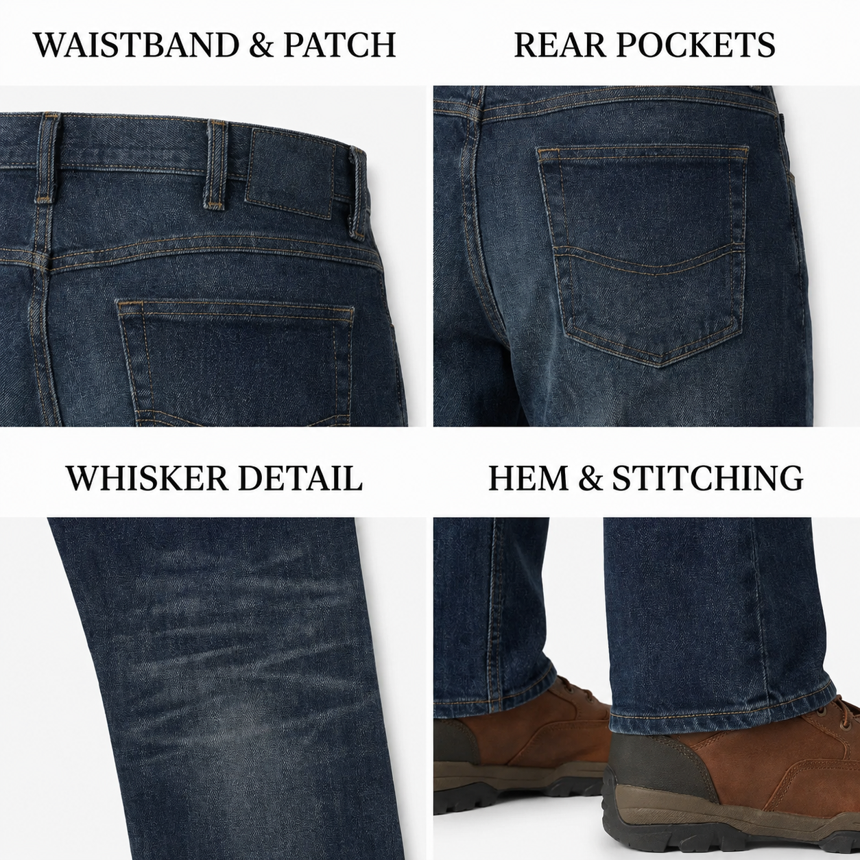 🔥 CHT Men's Flex Jeans with 7 Pockets – Comfort & Utility