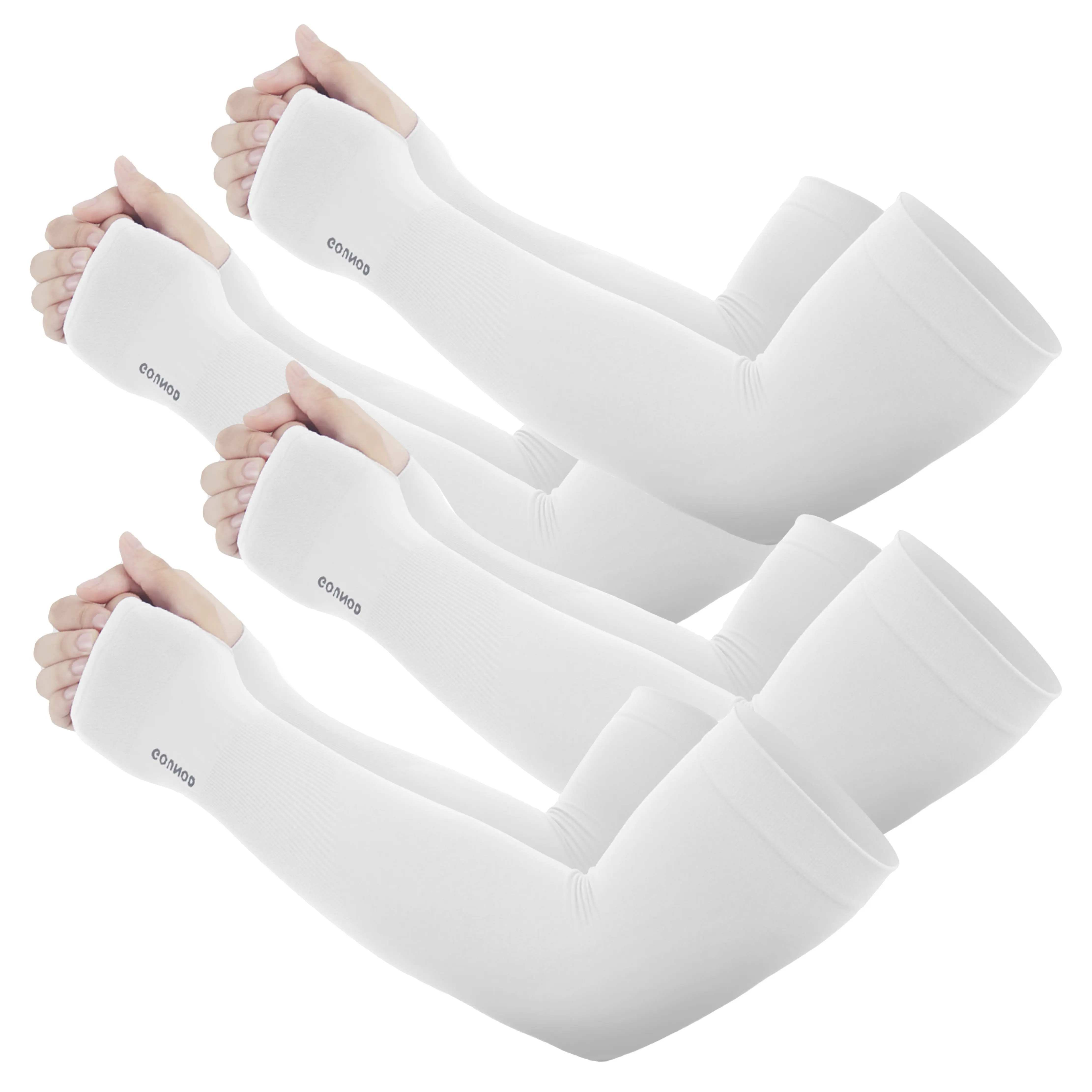 Compression Arm Sleeves for Men Women, UPF50+ Cooling Sun Protection, Quick‑Dry With Thumb & Watch Hole, Sports Support for Outdoor Casual
