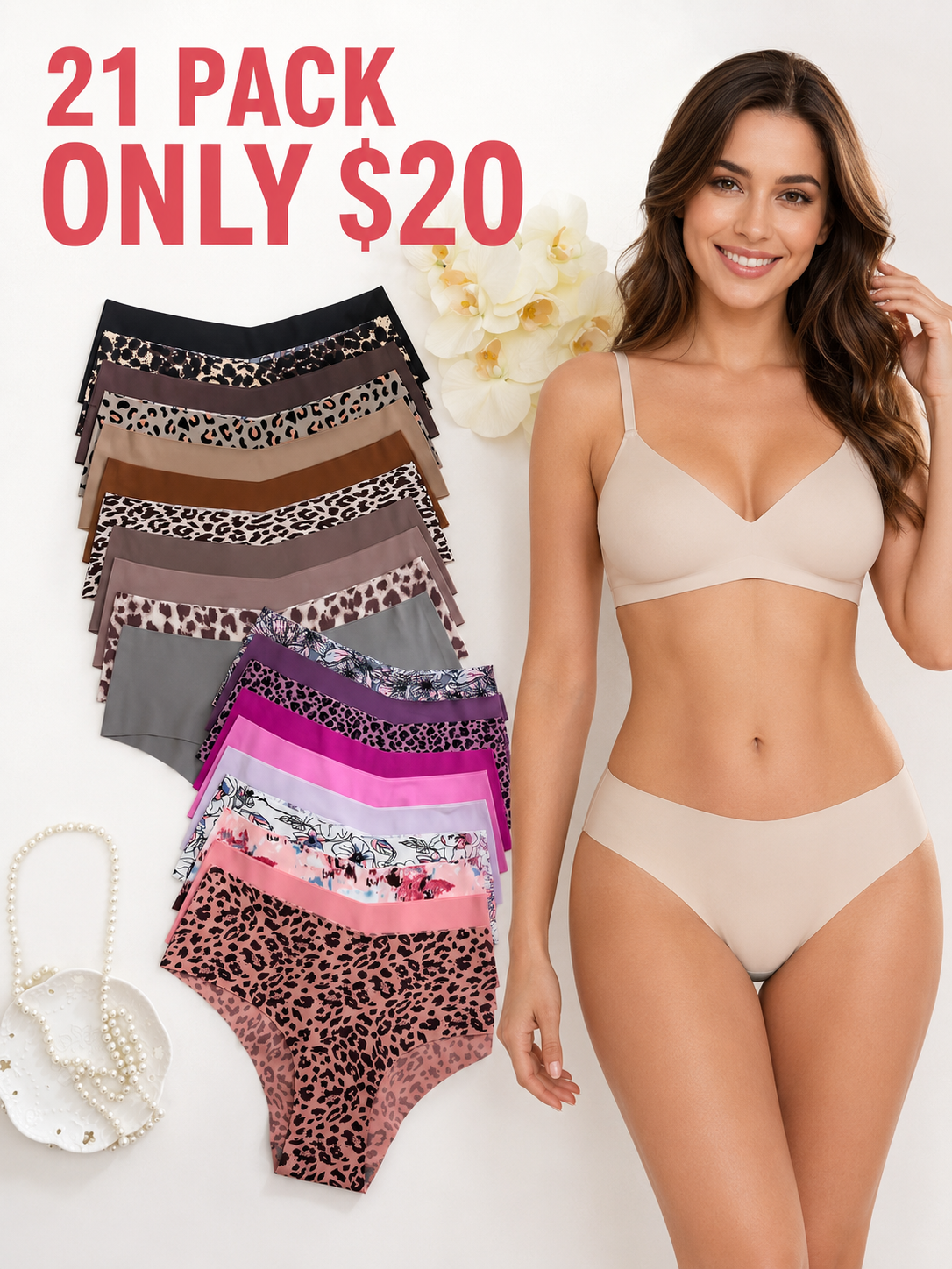 ✨ Women’s Seamless Briefs, Soft Breathable Stretch Panties