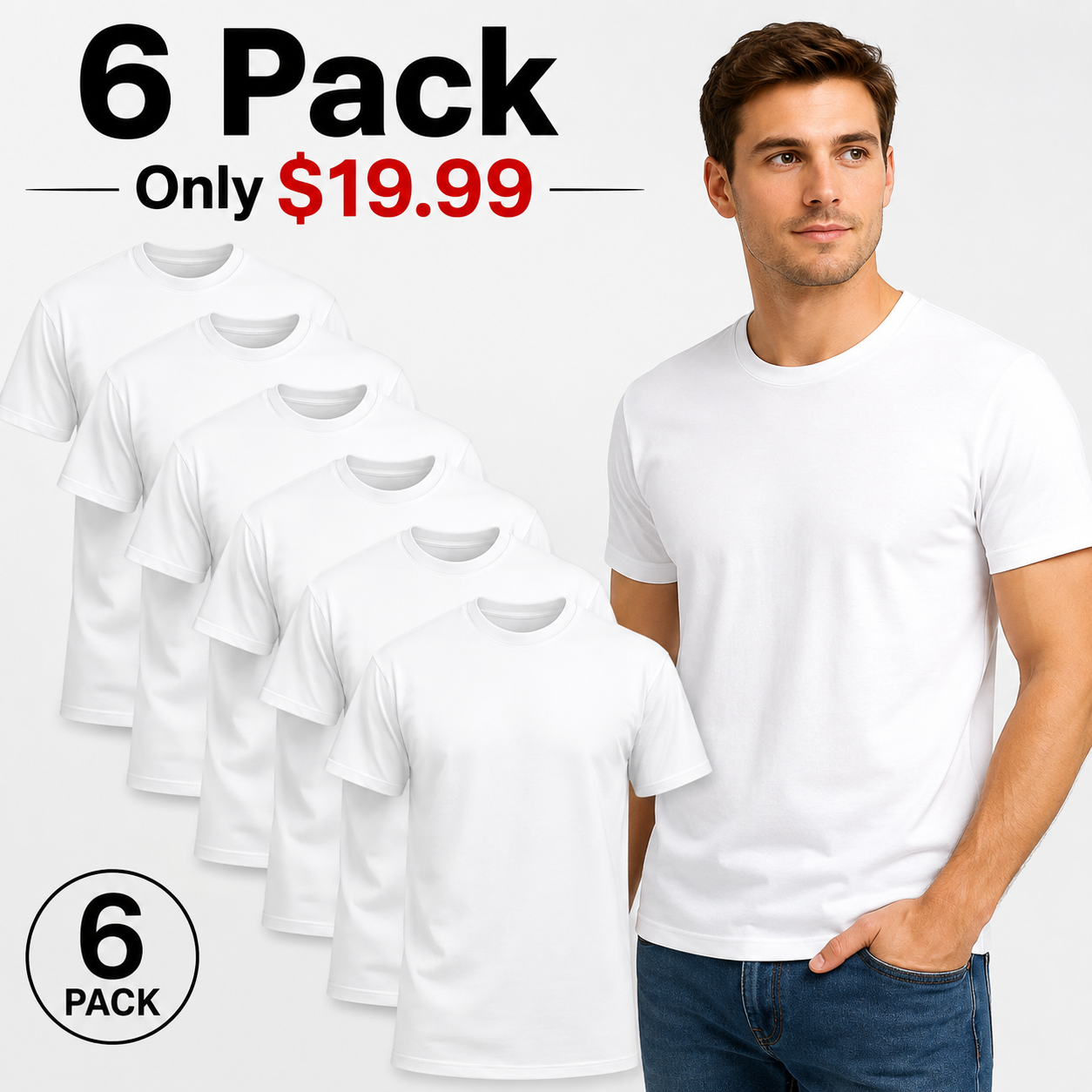 🔥 12-Pack ONLY $24.99 | Men's Black Crew Neck Basic T-Shirts 👕