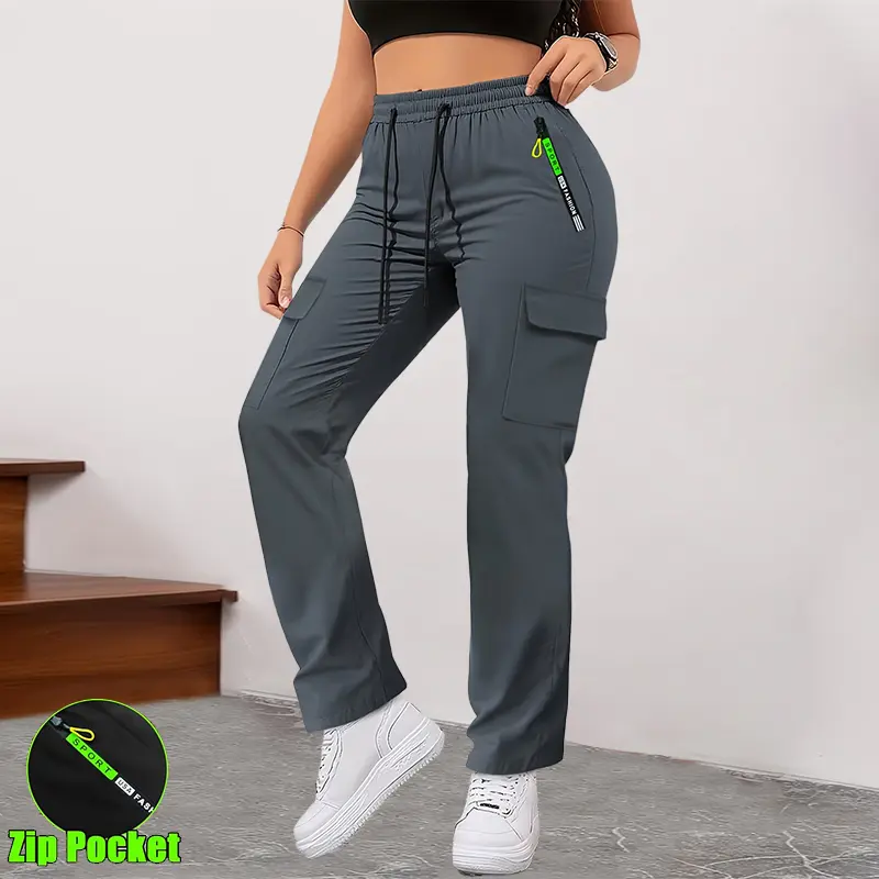 🔥 8 Pack ONLY $24 | Women’s Lightweight Cargo Pants with Zipper Pockets