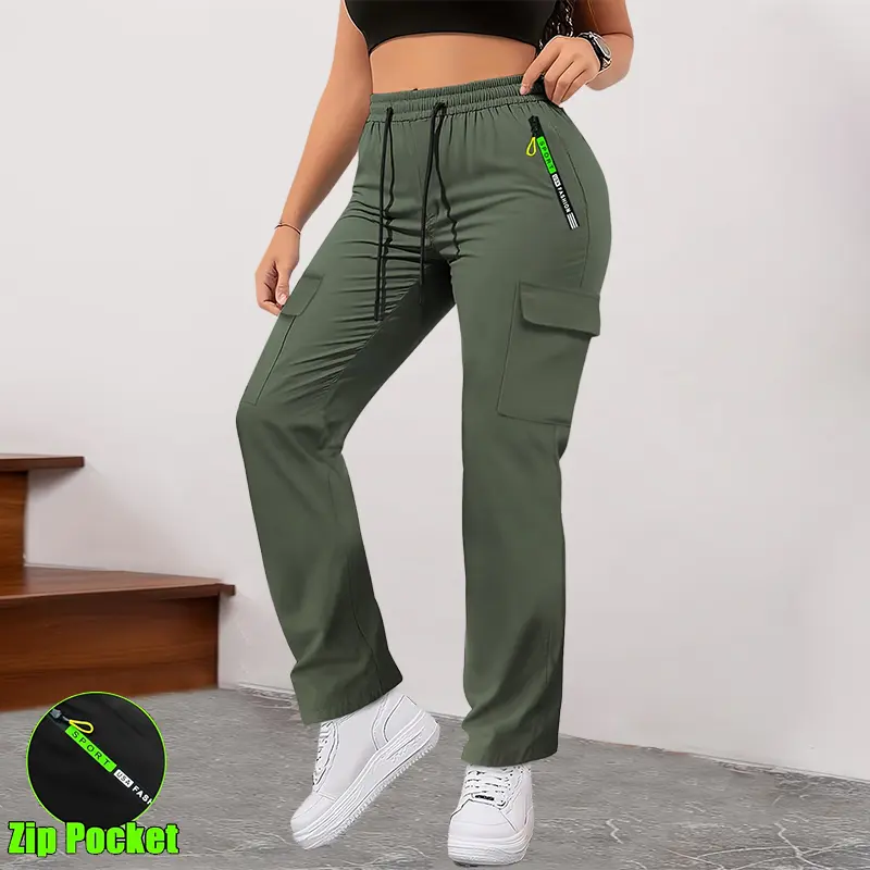 🔥 8 Pack ONLY $24 | Women’s Lightweight Cargo Pants with Zipper Pockets