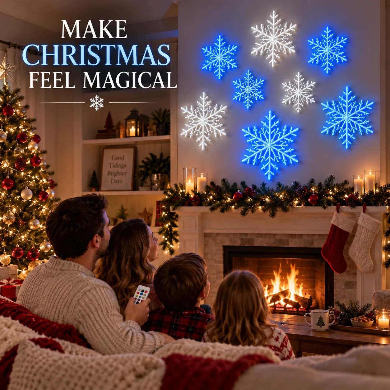 LED Snowflake Christmas Home Decoration