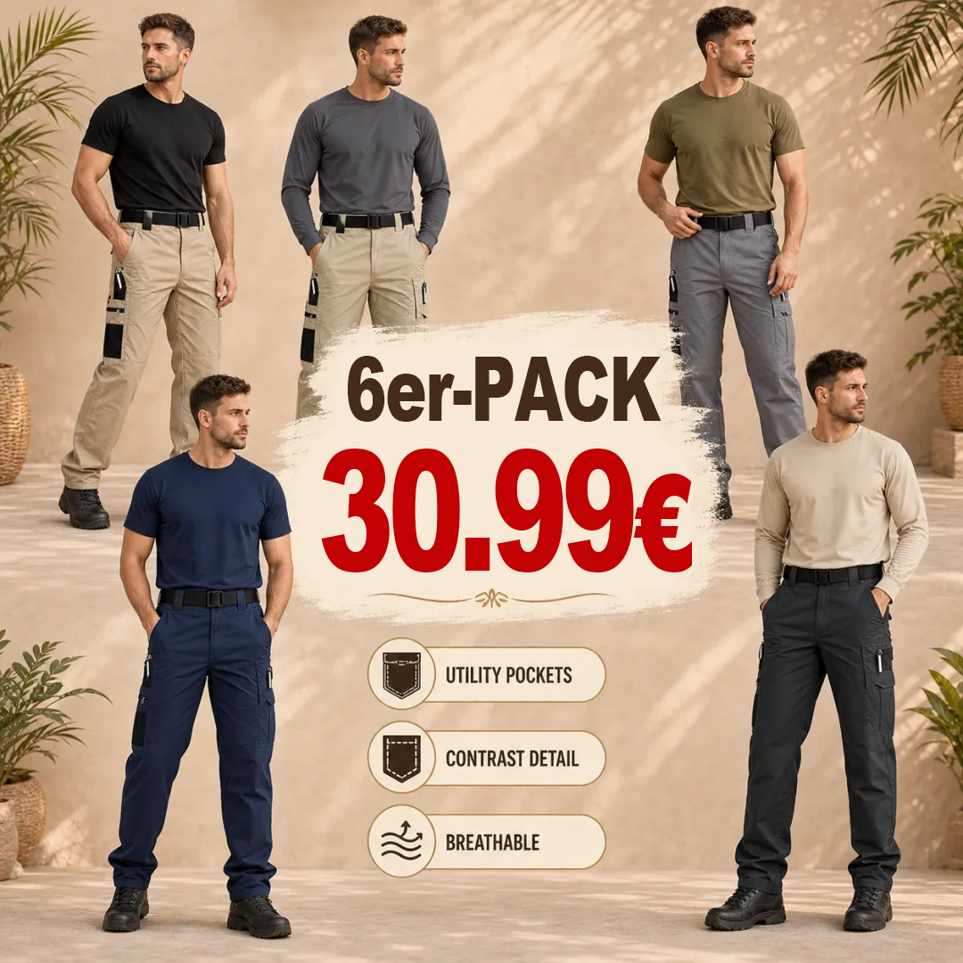 ⏰ Räumungsverkauf wegen Geschäftsschließung⚡12er-Pack nur 38 €⚡Herren-Tactical-Cargohose mit Kontrasttaschen