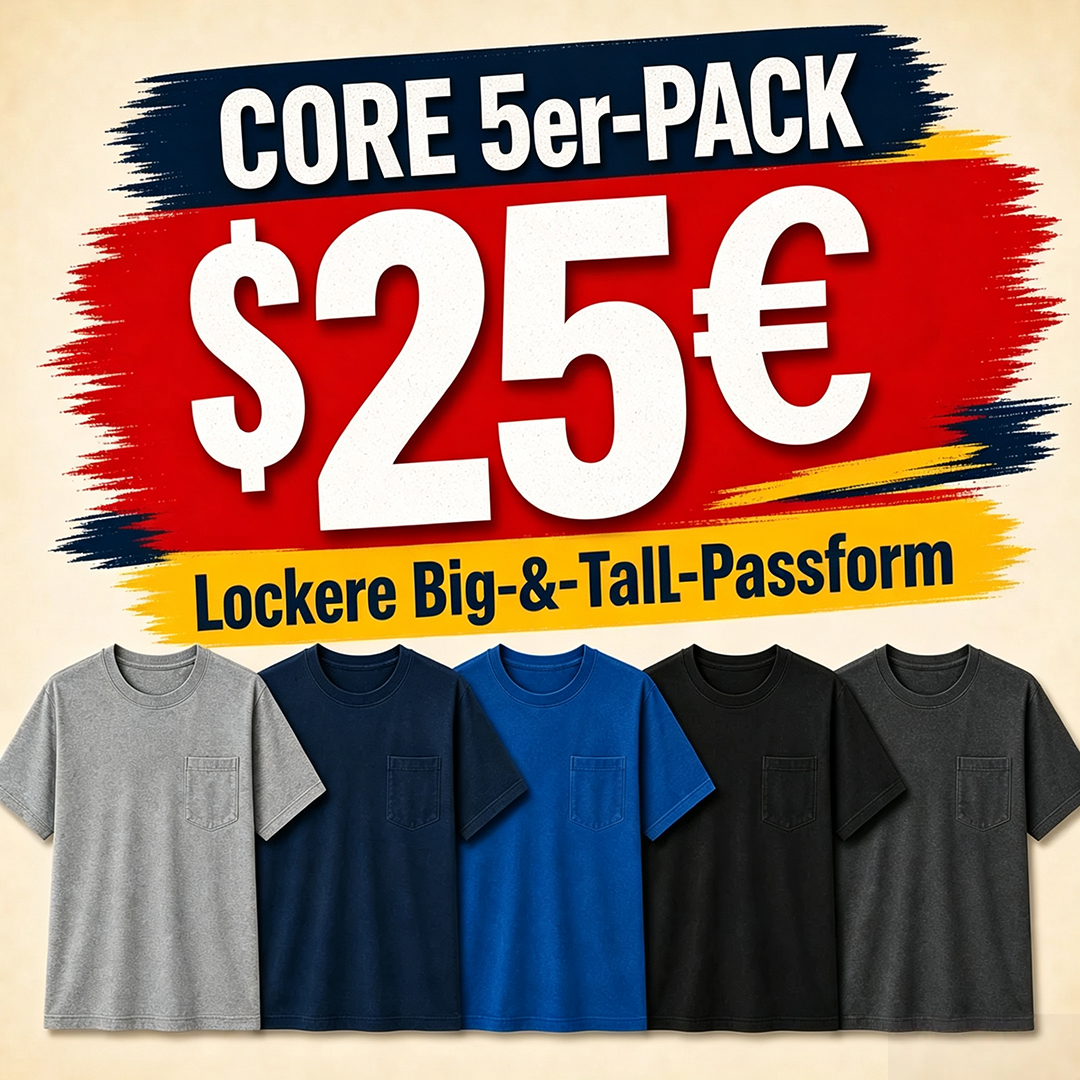 ⏰Räumungsverkauf⚡20er-Pack für 30 €⚡Herren-Workwear-T-Shirt mit lockerer Passform, schwerem Stoff, kurzen Ärmeln und Brusttasche(Auch in großen Größen erhältlich)