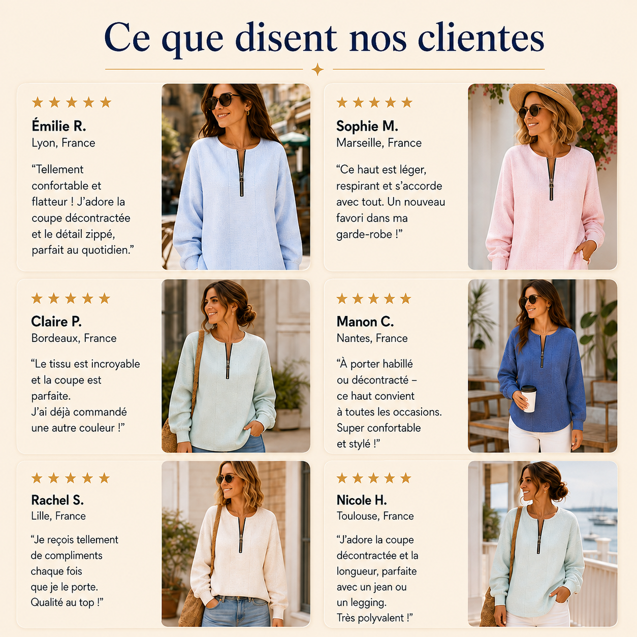 ⏰Liquidation avant fermeture du magasin⚡Lot de 10 pour 28 $⚡Pull rayé à col zippé pour femme