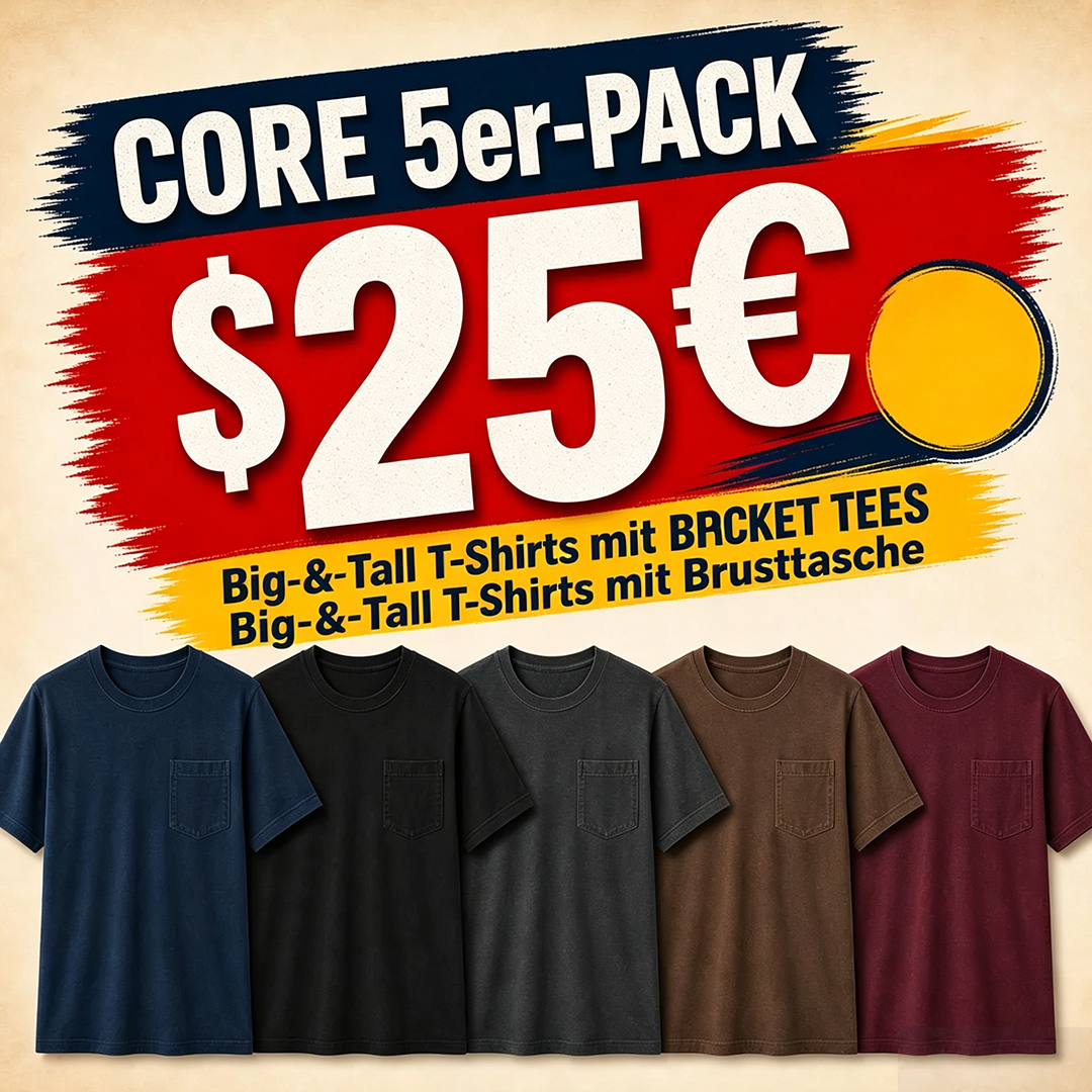 ⏰Räumungsverkauf⚡20er-Pack für 30 €⚡Herren-Workwear-T-Shirt mit lockerer Passform, schwerem Stoff, kurzen Ärmeln und Brusttasche(Auch in großen Größen erhältlich)