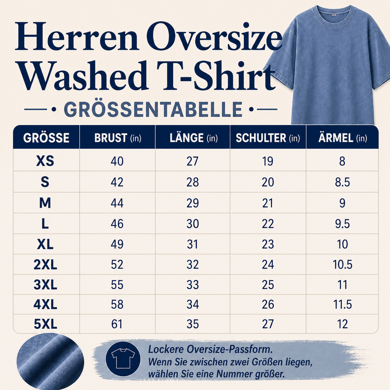 ⏰ Räumungsverkauf wegen Geschäftsaufgabe ⚡ 10er-Pack für 24 € ⚡ Oversized Herren-T-Shirt mit Rundhalsausschnitt und Waschung