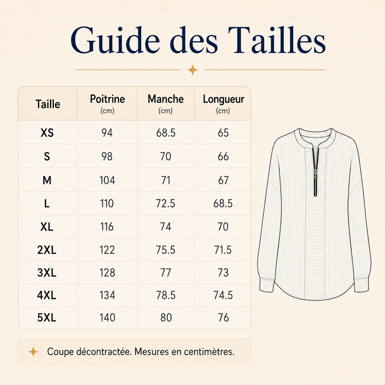 ⏰Liquidation avant fermeture du magasin⚡Lot de 10 pour 28 $⚡Pull rayé à col zippé pour femme