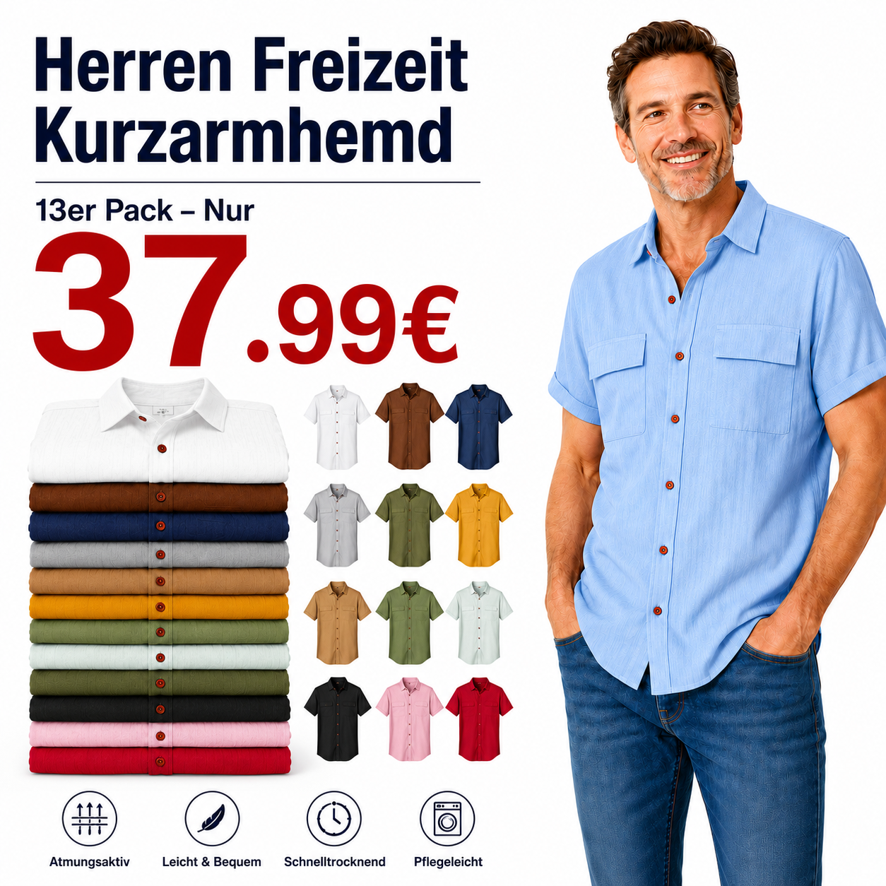 Männer können von diesem gemütlichen Leinenhemd gar nicht genug bekommen.