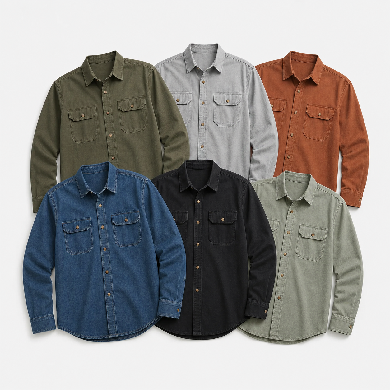 ⏰Clearance Sale⚡10-Pack for $34.99⚡Men’s Long Sleeve Work Shirts