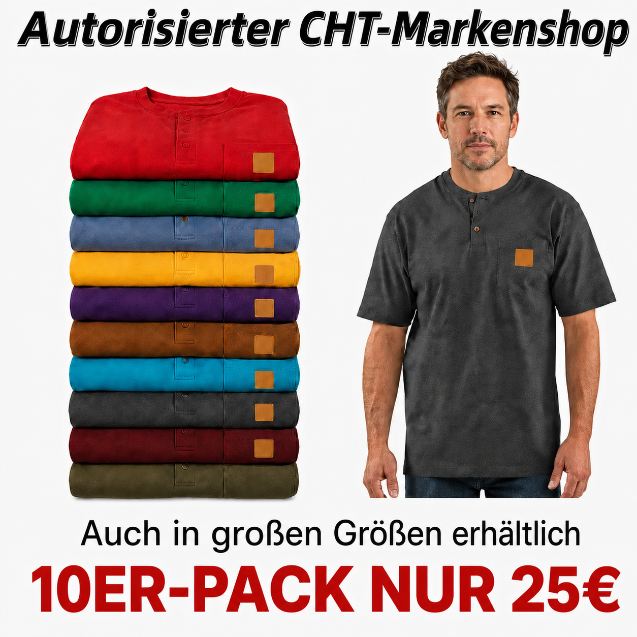 Schweres Arbeits-Poloshirt für Herren mit Brusttasche