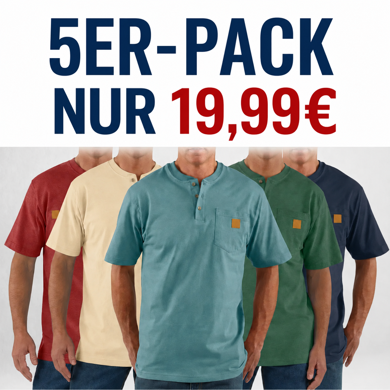 Schweres Arbeits-Poloshirt für Herren mit Brusttasche